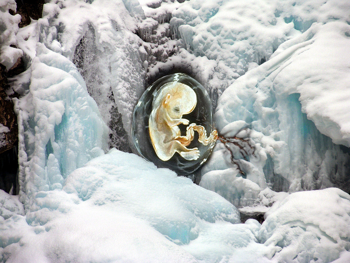 BABY IN ICE by Otto Rapp