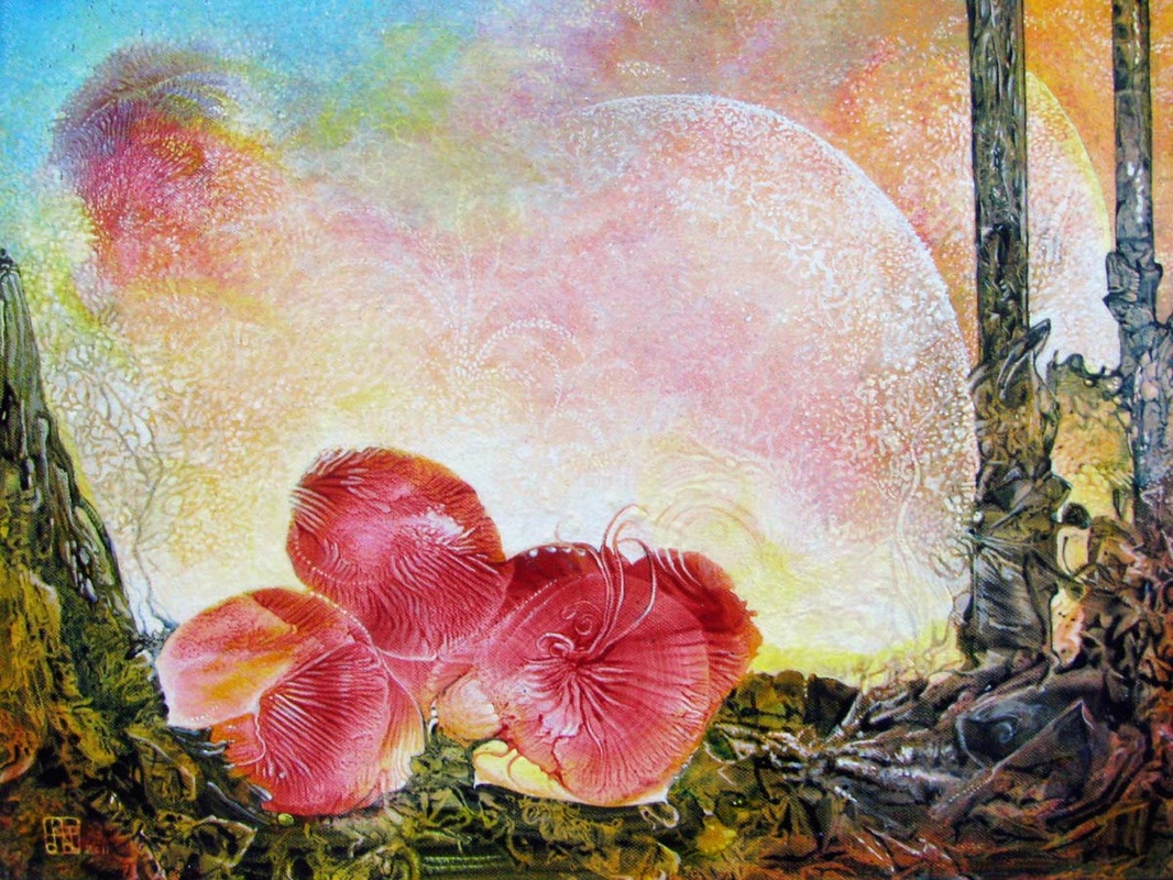 Bogomil Anniversary Flower - acrylic glazes and egg tempera on canvas - 2011 - 50x40 cm