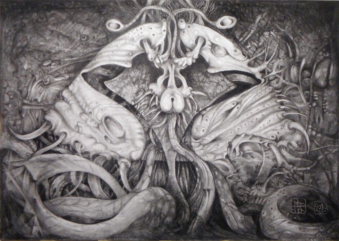 EMRAKUL  - graphite and charcoal on paper - 2019 